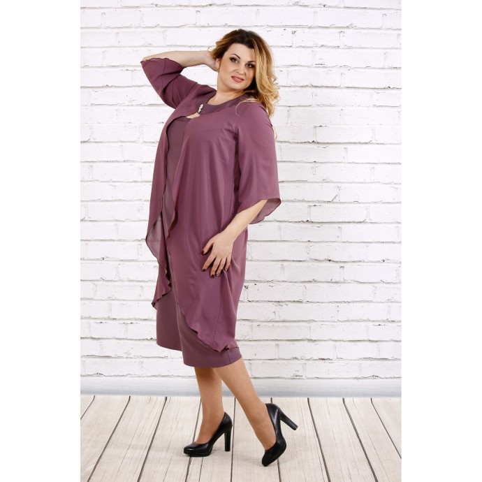 Бисквитное платье с шифоном ККК173-0708-1. | Магазин Красотка